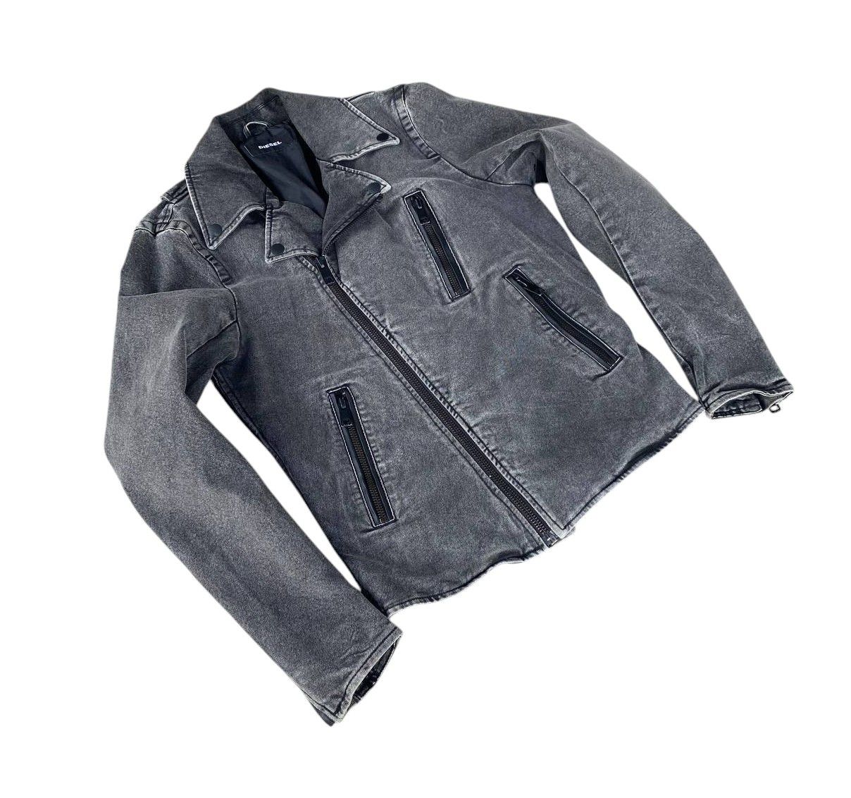 Diesel DIESEL BIKER JACKET FADED BLACK MEDIUM Size US M / EU 48-50 / 2 - 2 Thumbnail