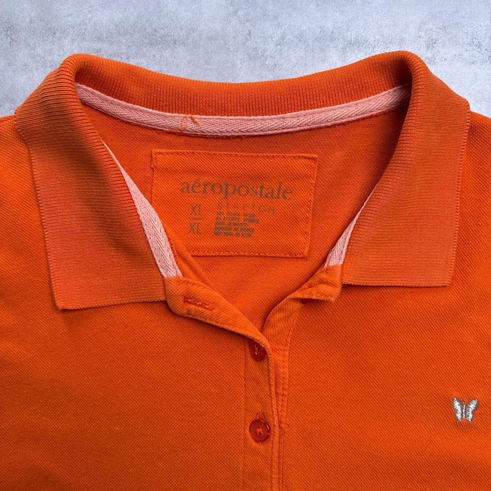 Aeropostale Y2K Aeropostale Orange 00s Polo shirt Size XL / US 12-14 / IT 48-50 - 3 Thumbnail
