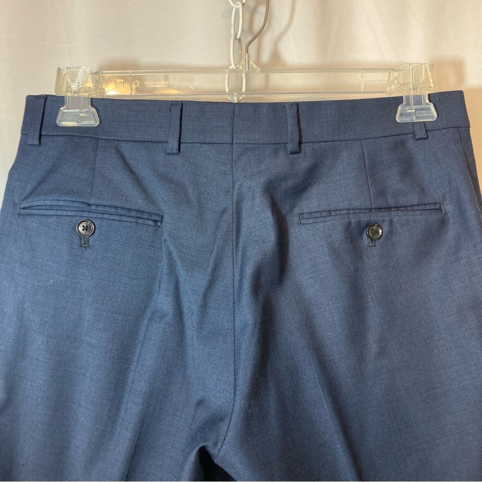 Tommy Hilfiger Tommy Hilfiger Blue Pleated Tapered Straight Leg Dress Pants Size US 32 / EU 48 - 4 Thumbnail