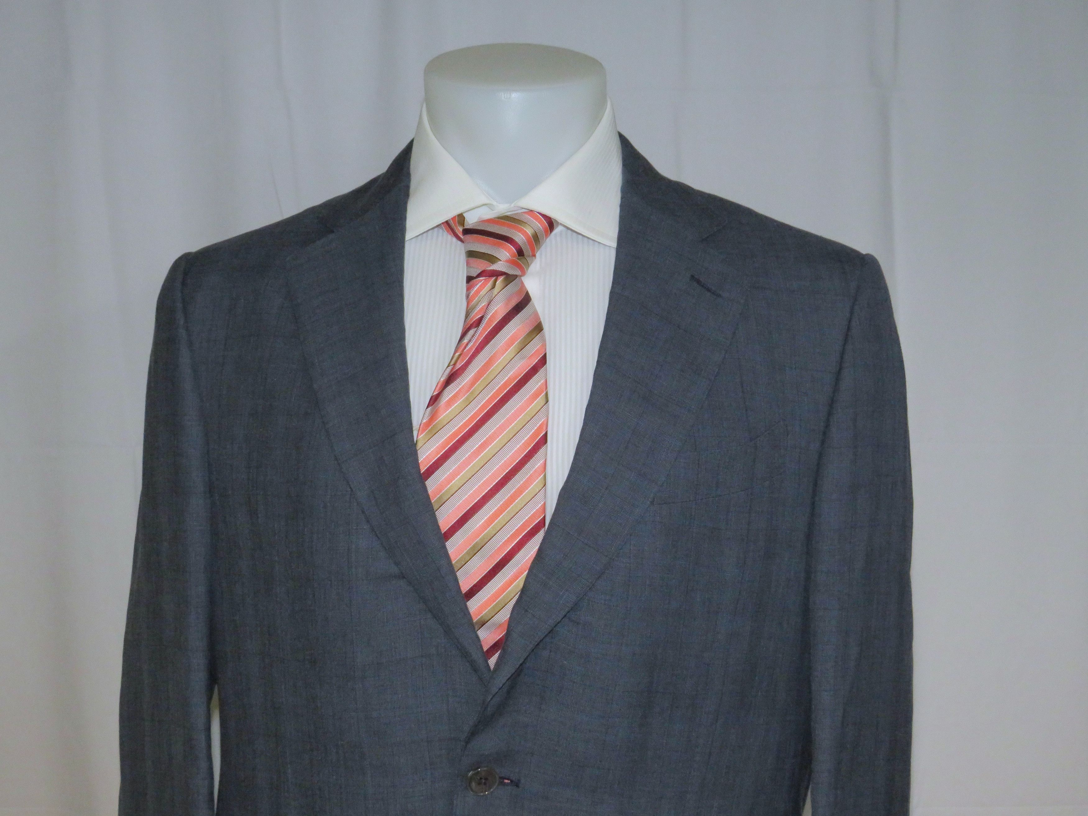Ermenegildo Zegna Premium Exclusively Blue Plaid Silk Blend Suit 42R Size 42R - 6 Thumbnail