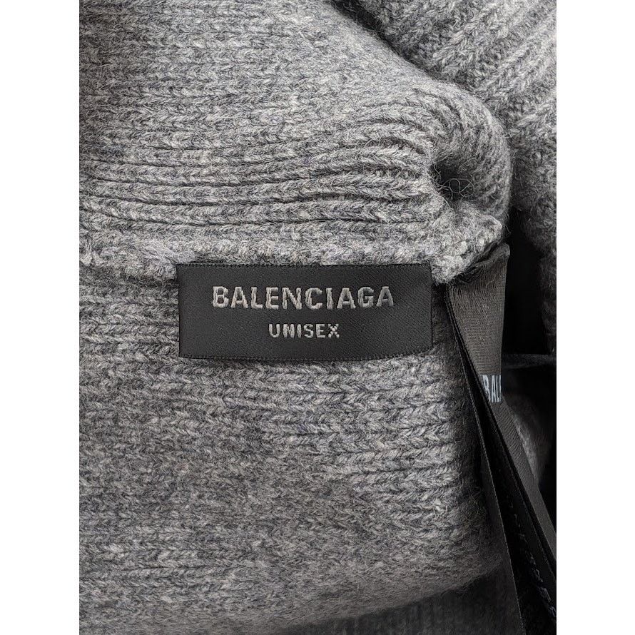 Balenciaga o1rshd1 Q:2/Size:OS/Unisex Cashmere Beanie Cap / Hat in Grey Size ONE SIZE - 12 Thumbnail