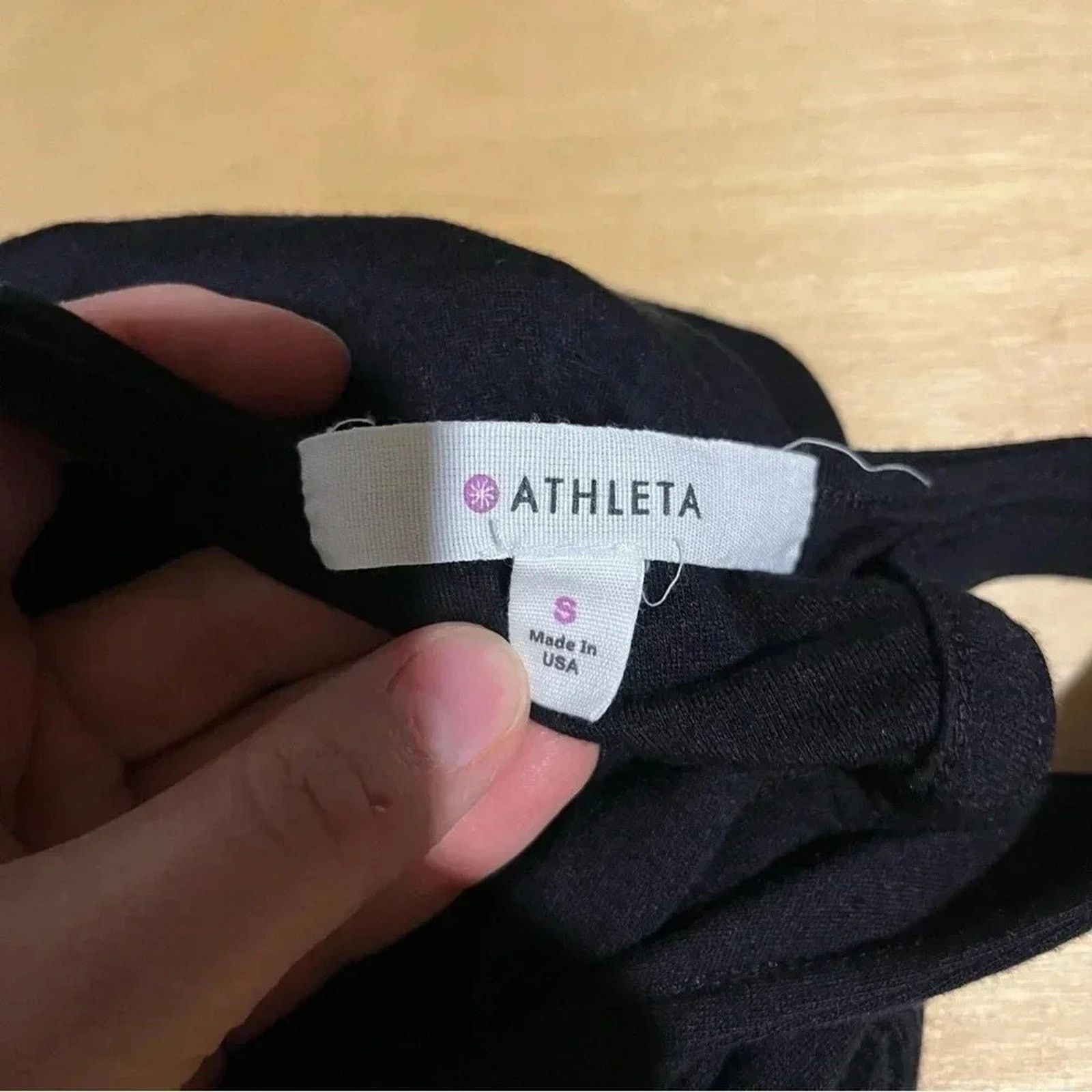 Athleta Athleta Daytrip Dress Black Knit Knee Length Racerback Size S / US 4 / IT 40 - 2 Thumbnail