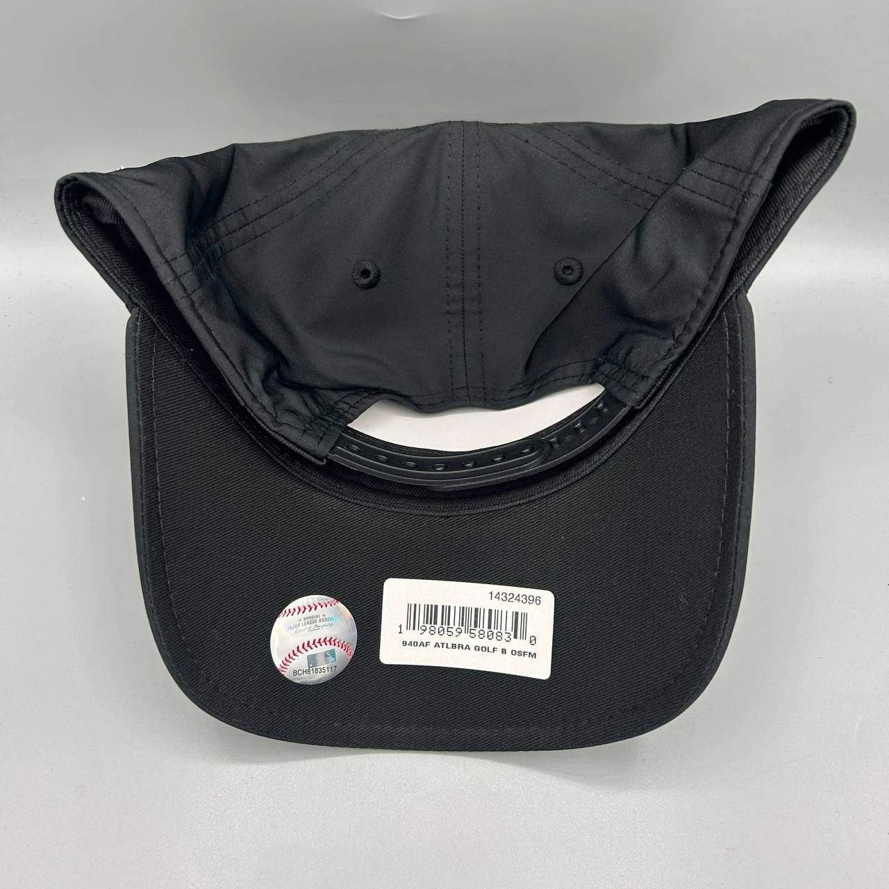 New Era Atlanta Braves MLB Hat Men Black Snap Back Cap A-Frame New Size ONE SIZE - 8 Thumbnail