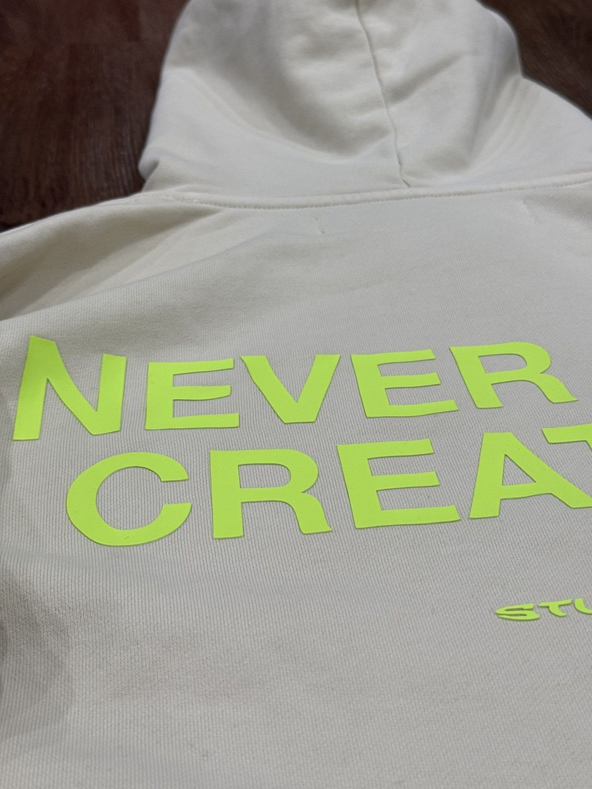 Supervsn Supervsn “Never Not Creating” Hoodie Cream Neon Green Size US M / EU 48-50 / 2 - 7 Thumbnail
