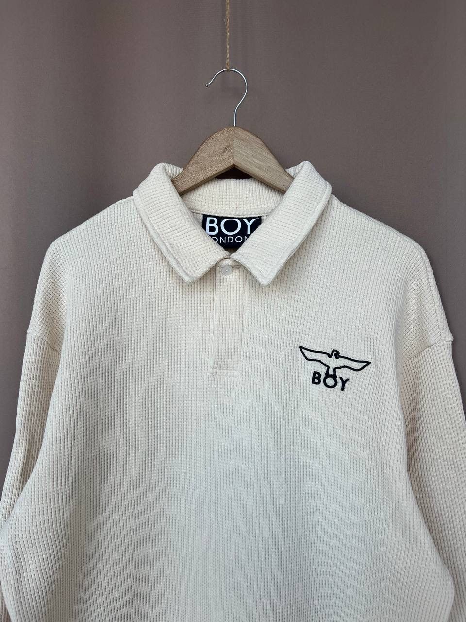 Boy London Boy London Waffle Rugby Shirt Men's Size M Knit Sweatshirt Size US M / EU 48-50 / 2 - 2 Thumbnail
