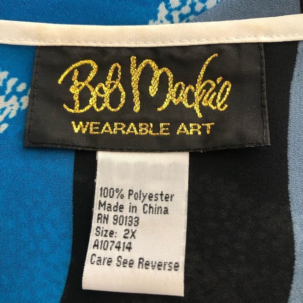 Bob Mackie Bob Mackie Wearable Art Duster Dress Floral Blue/Black sz 2X Size XS / US 0-2 / IT 36-38 - 12 Thumbnail