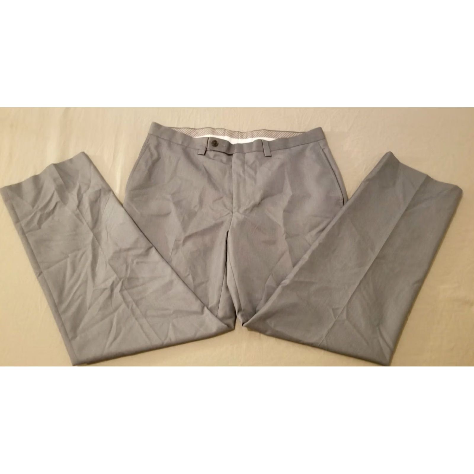 Calvin Klein Calvin Klein Dress Pants Mens 34x30 Gray Slack Chino Trouser Pants Regular Size 34 Inseam 30 Calvi​n Klein Mens Dress Pants Gray Size US 34 / EU 50 - 3 Thumbnail
