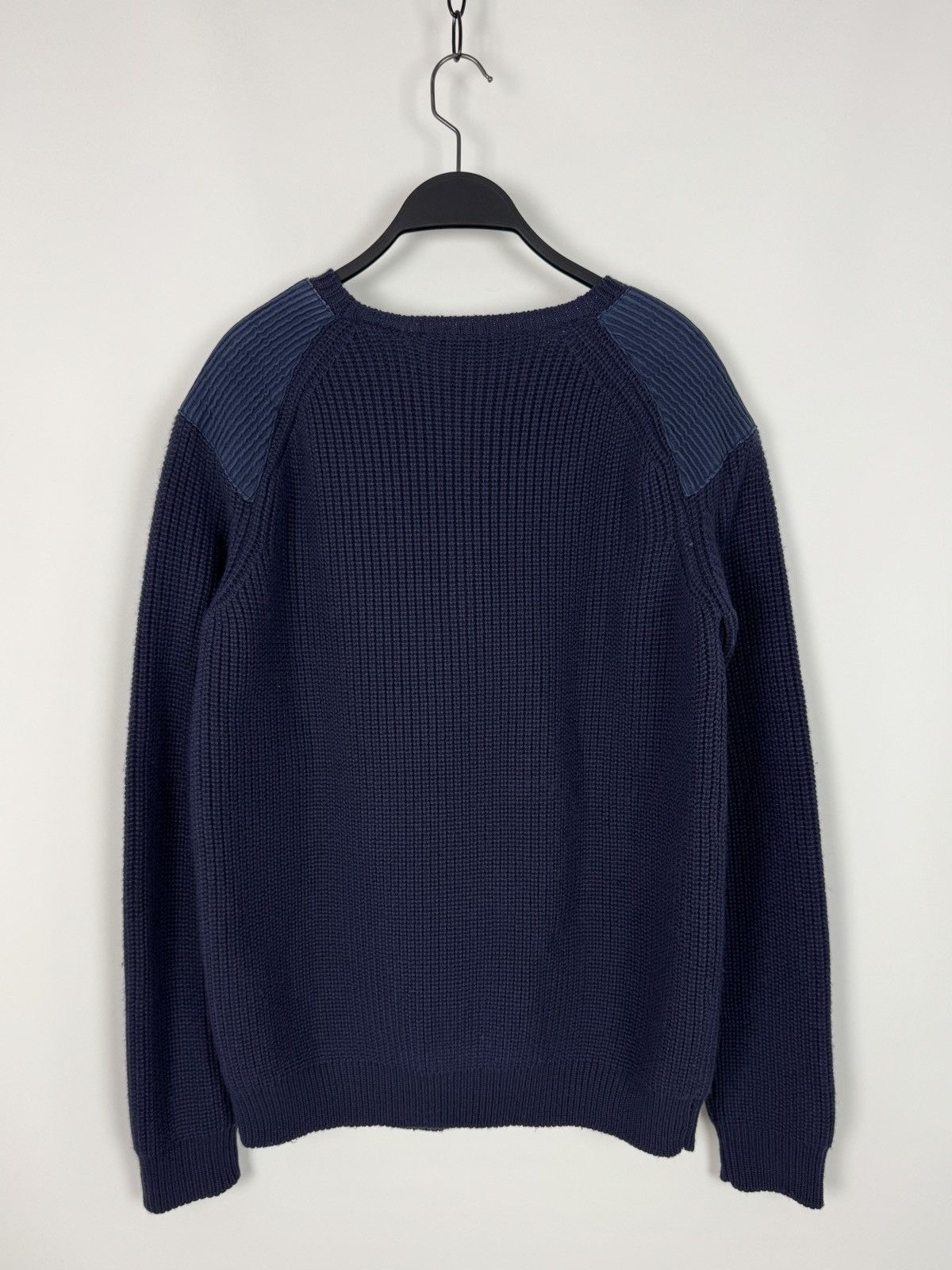 Pierre Balmain Pierre Balmain Wool Blend Knit Navy Sweater Size US L / EU 52-54 / 3 - 9 Thumbnail