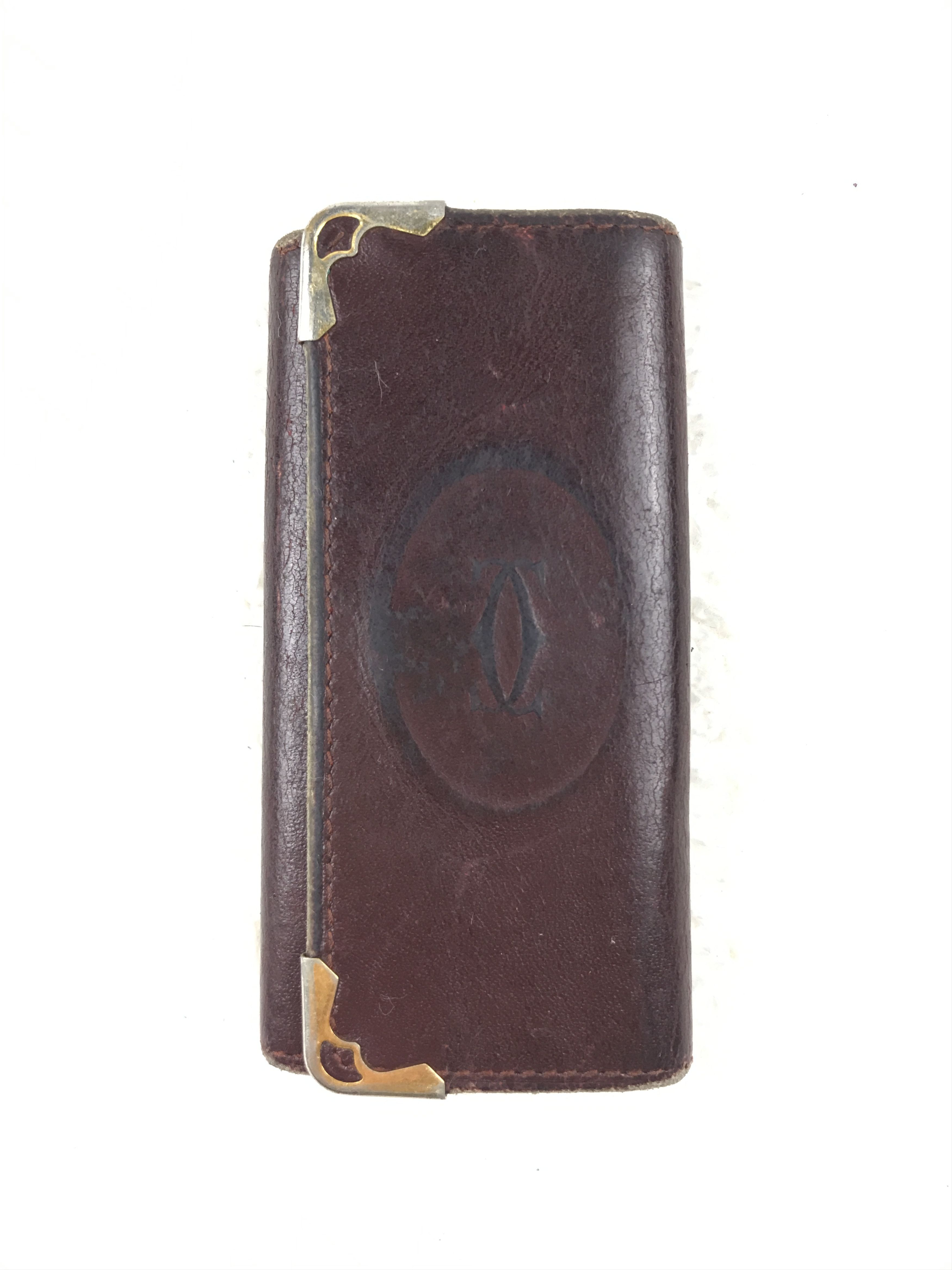 image of Vintage Cartier 4 Key Holder in Burgundy, Men's
