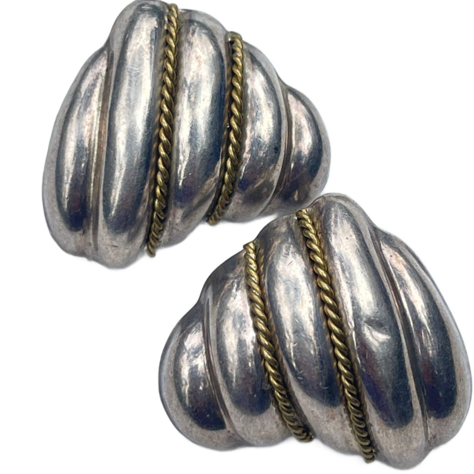 Vintage Vintage Sterling Silver Earrings Signed Laton Taxco, Mexico Size ONE SIZE - 1 Thumbnail