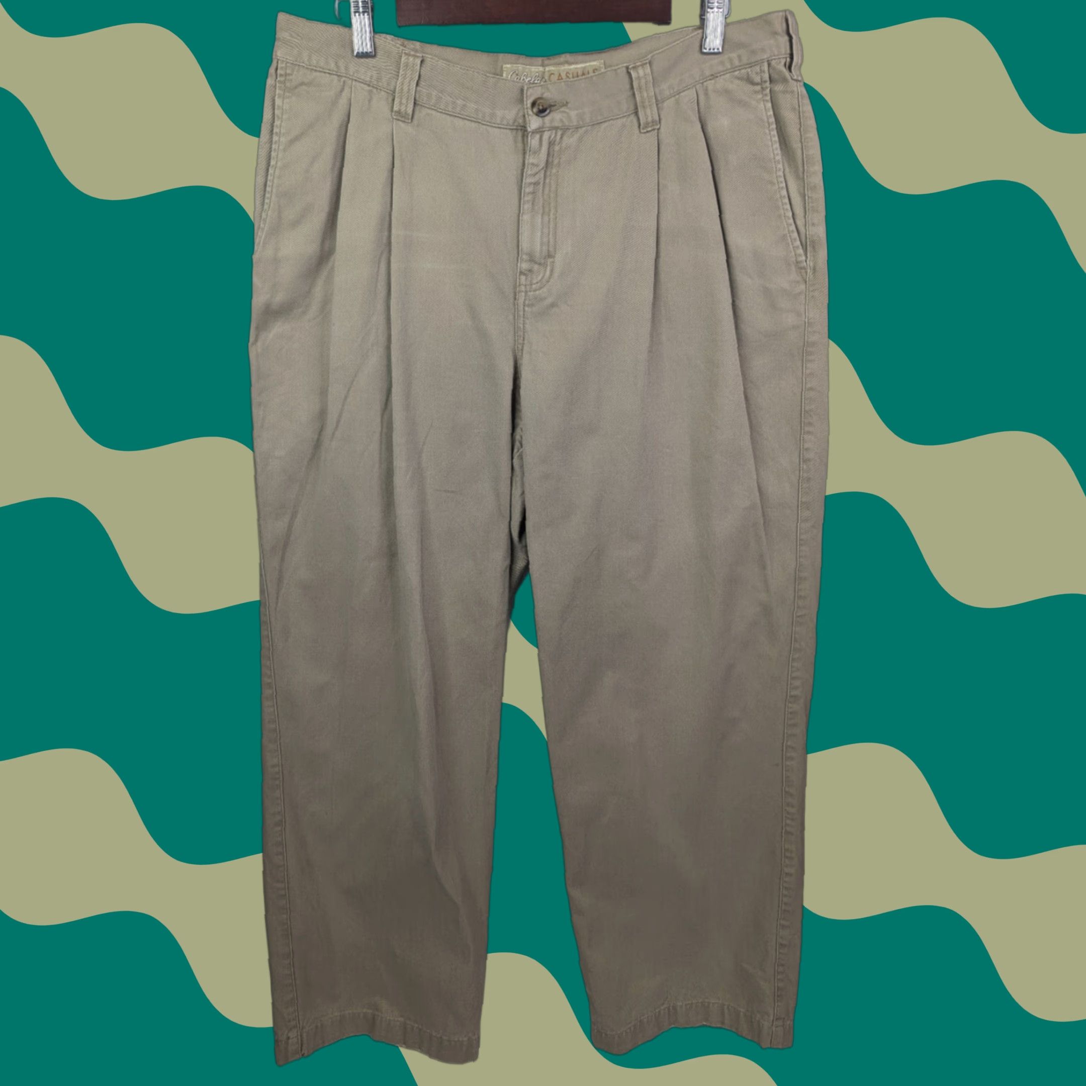 Vintage Cabela's Casuals Pants Womens 16 Beige High Rise Casual Work Outdoors Vintage: No Size 38" / US 16 / IT 52 - 1 Thumbnail
