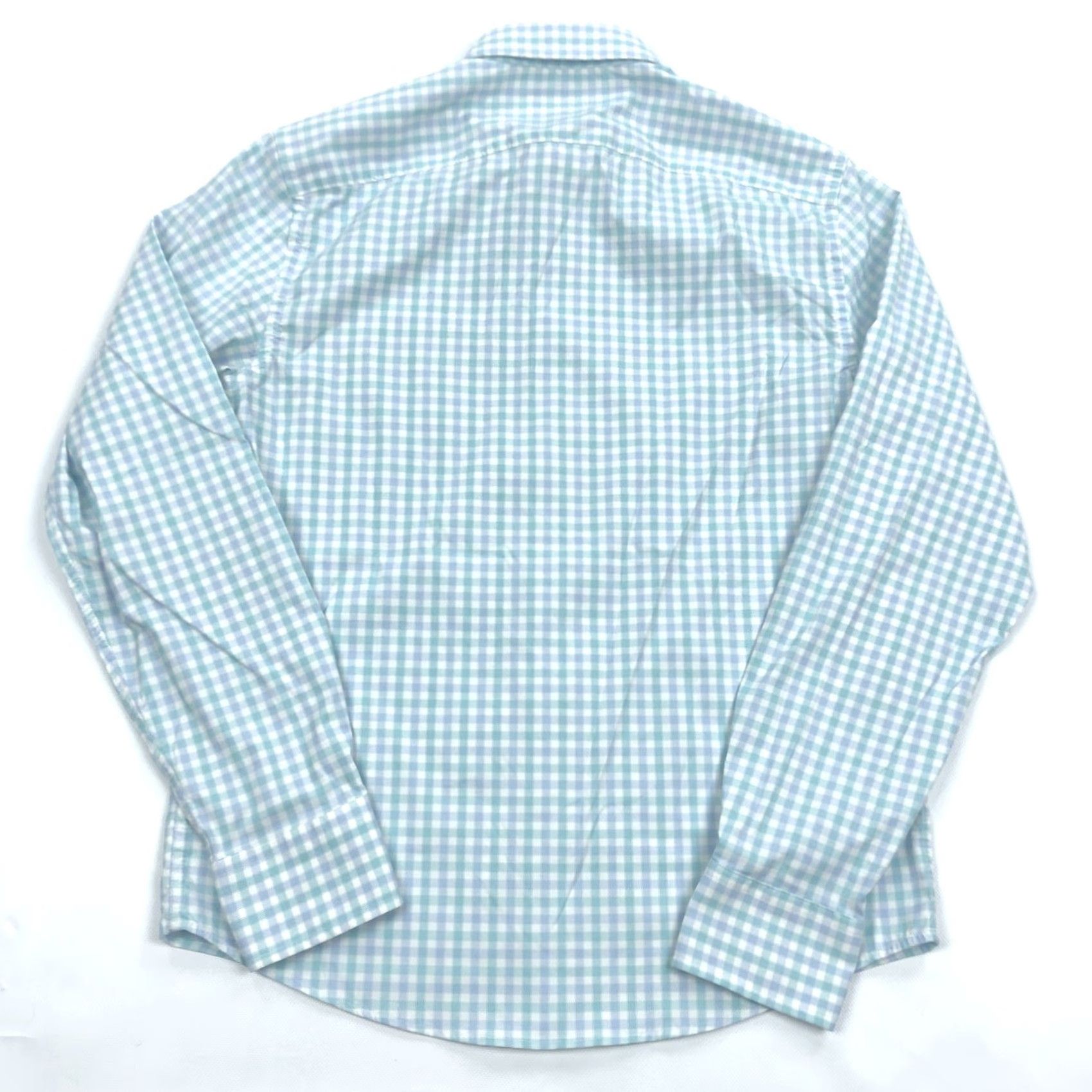 UNTUCKit UNTUCKit Montiglet Men's M Slim Fit Gingham Button-Down Shirt Aqua White Size US M / EU 48-50 / 2 - 6 Thumbnail