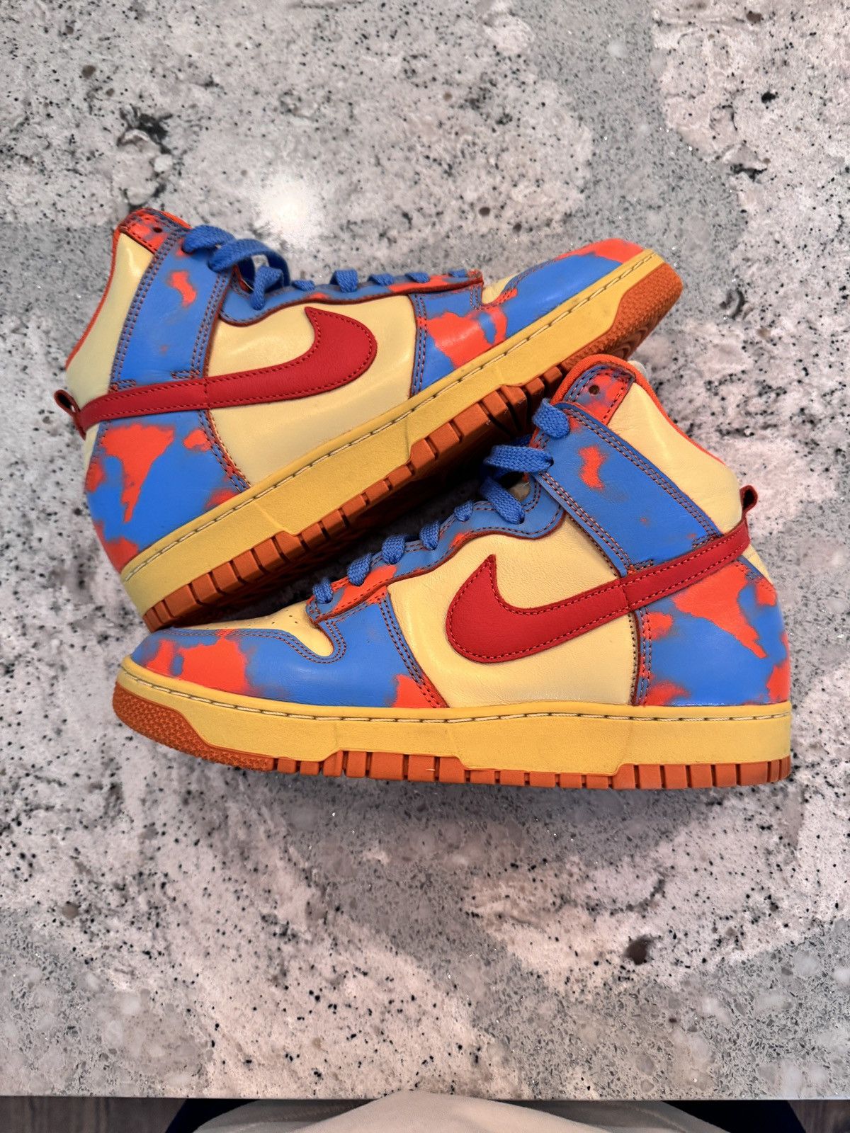 Nike Nike Dunk High 1985 Orange Acid Wash Size US 9 / EU 42 - 3 Thumbnail