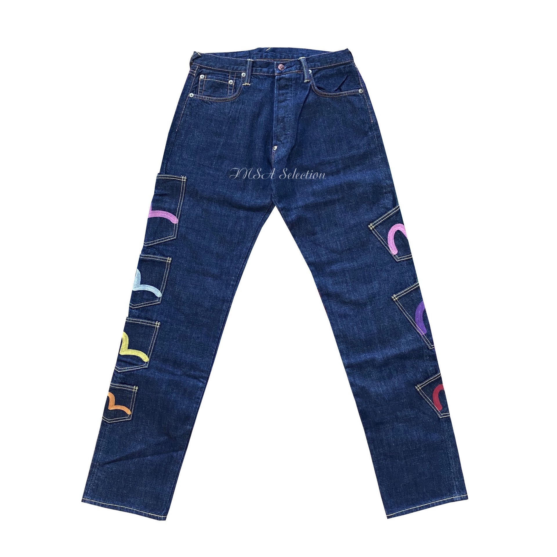 Evisu OG Vintage Multi-Pocket Selvage Denim (Logo Stitched） Size US 30 / EU 46 - 2 Thumbnail