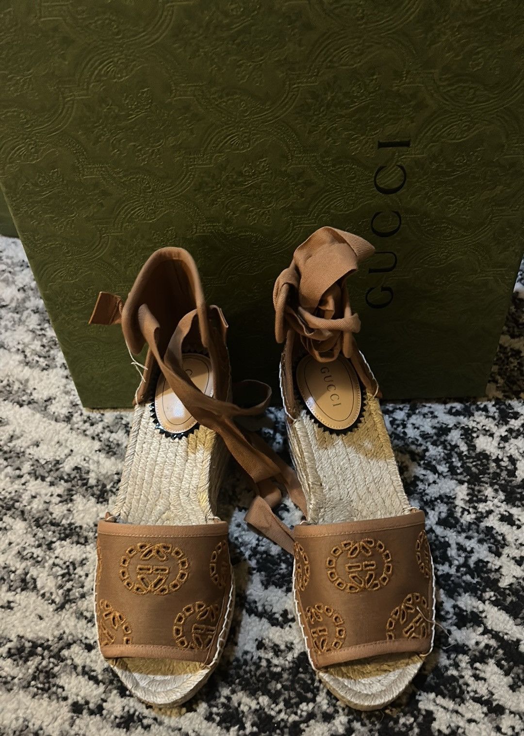 Gucci Gucci Interlocking G One Strap Sandal Espadrille Size US 6.5 / IT 36.5 - 2 Thumbnail