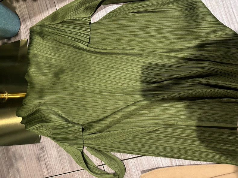 Issey Miyake issey miyake size:4 A long green cardigan Size XXS / US 00 / IT 34 - 4 Thumbnail