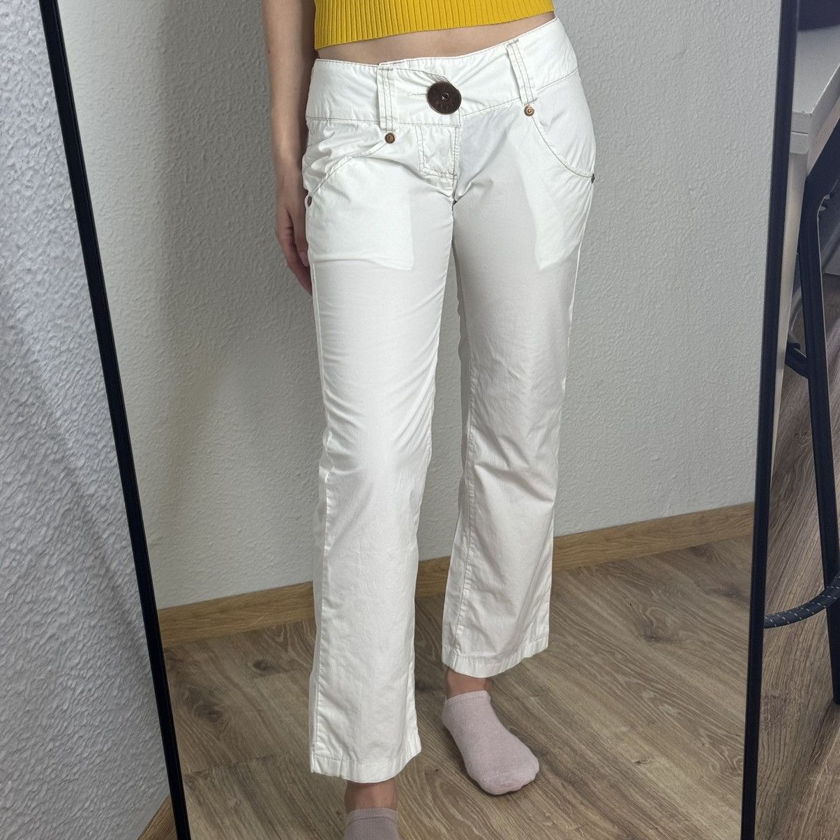 Miss Sixty × Vintage Miss Sixty Parachute Pants Trousers White Size 27" / US 4 / IT 40 - 2 Thumbnail