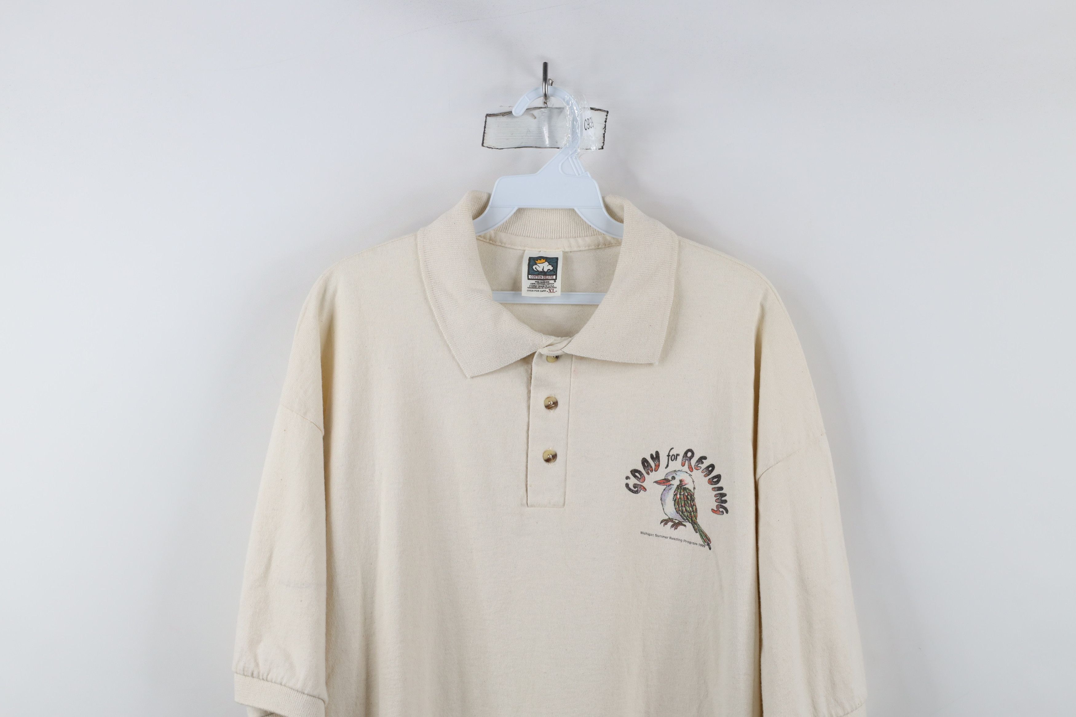 Vintage Vintage 90s Streetwear Michigan Reading Collared Polo Shirt Size US XL / EU 56 / 4 - 2 Thumbnail