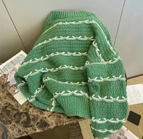 VIBE Green lantern sleeve twist knit sweater Size S / US 4 / IT 40 - 4 Thumbnail