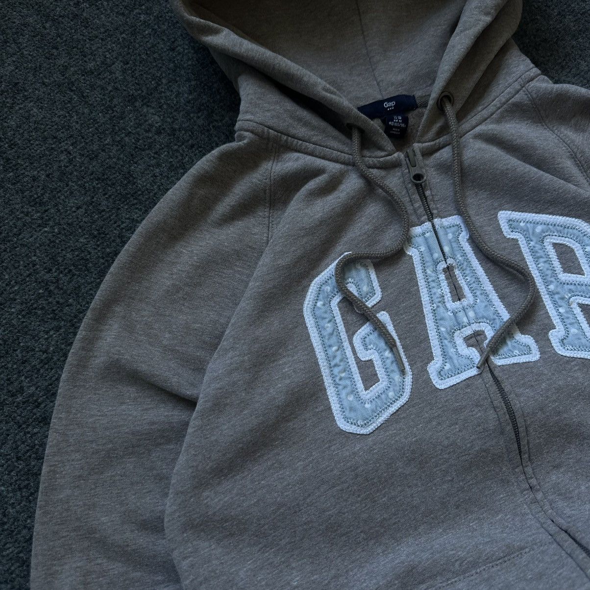 Gap VTG Women’s Gap Zip Hoodie Brown Size M Grunge Avant-garde Size M / US 6-8 / IT 42-44 - 10 Thumbnail