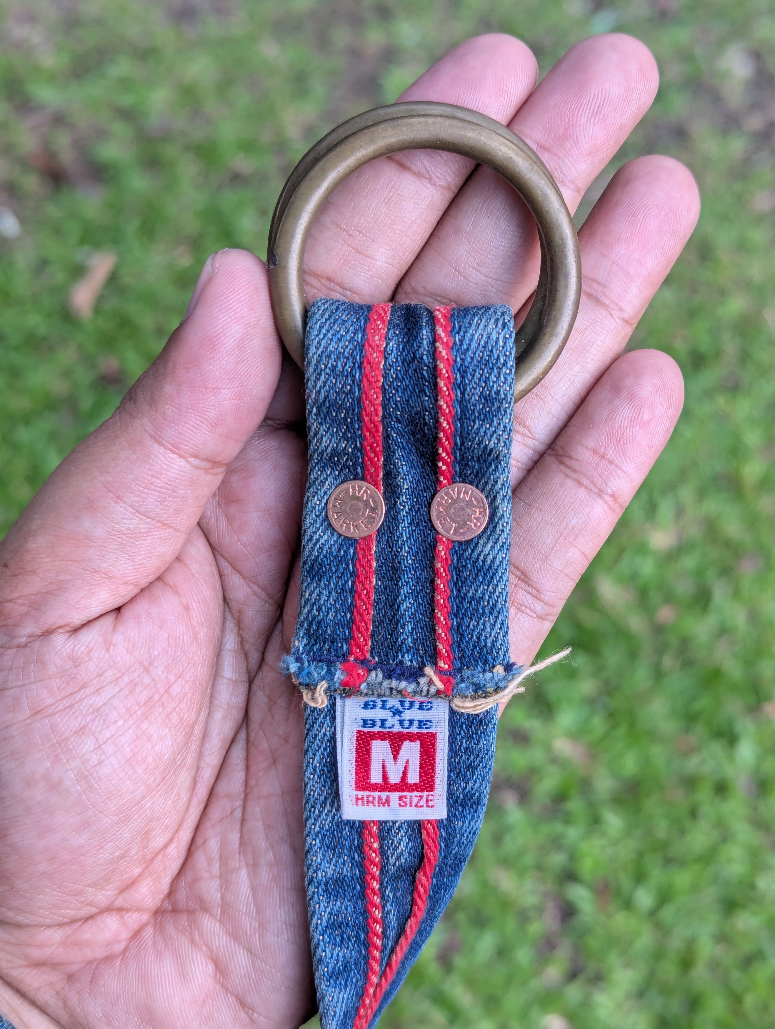 Blue Blue Japan Vintage Blue Blue Japan Selvedge Denim Belt Size 46 - 4 Thumbnail