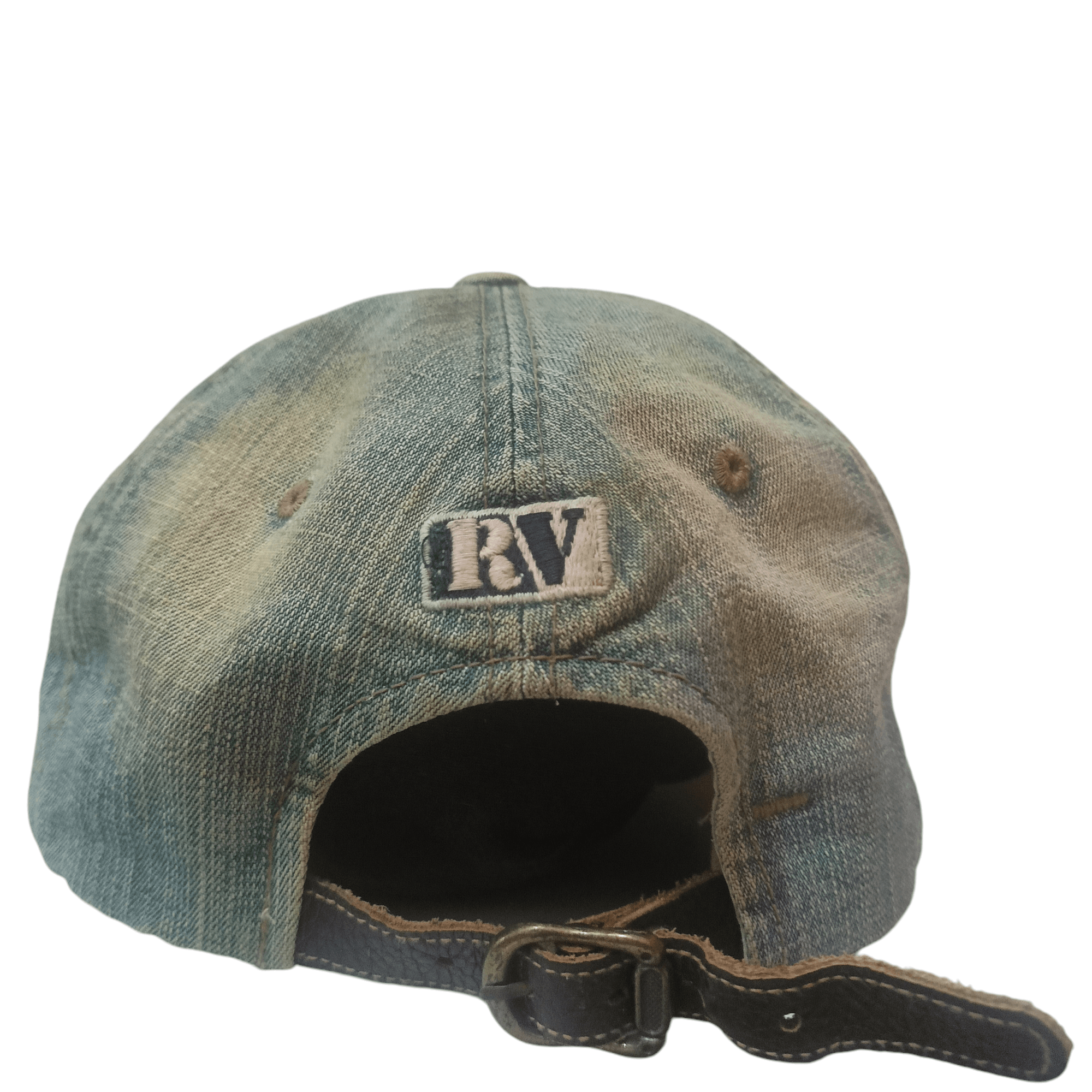 Valentino Vintage Rudolph Valentino Distressed Denim Style Cap Hat Size ONE SIZE - 6 Thumbnail