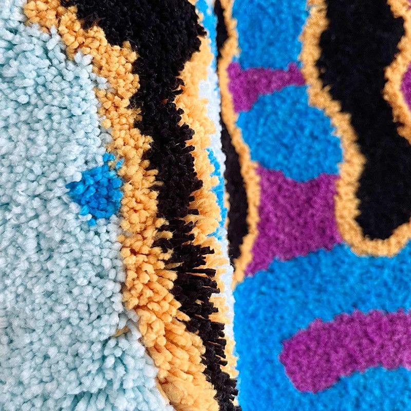 Designer Handmade Smile Face Colorful Custom Carpet Rug Size ONE SIZE - 5 Thumbnail
