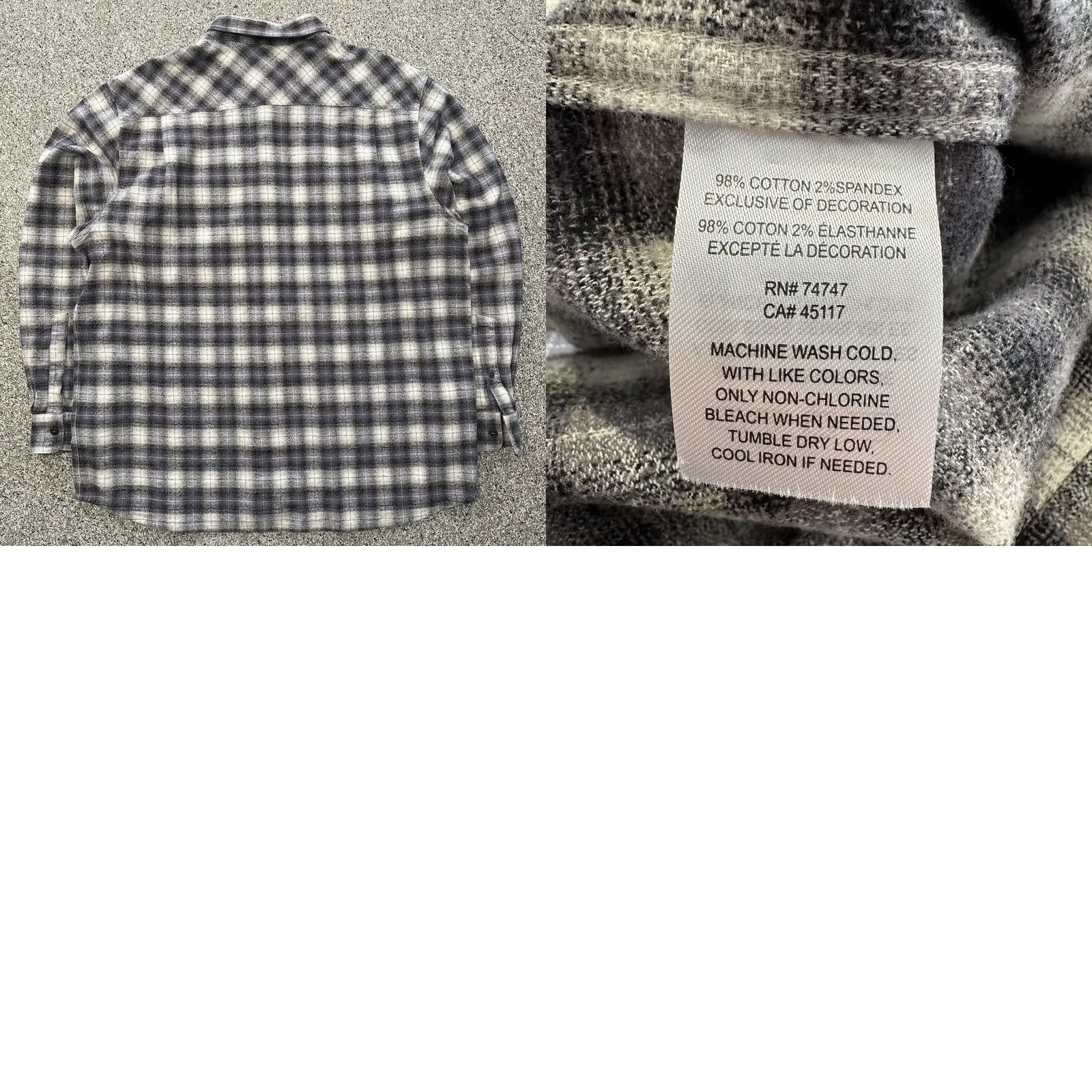 Vintage RedHead Plaid Flannel Shirt Mens 2XL Long Sleeve Button-Up Gray Stretch Cotton Spandex Size US XXL / EU 58 / 5 - 8 Thumbnail