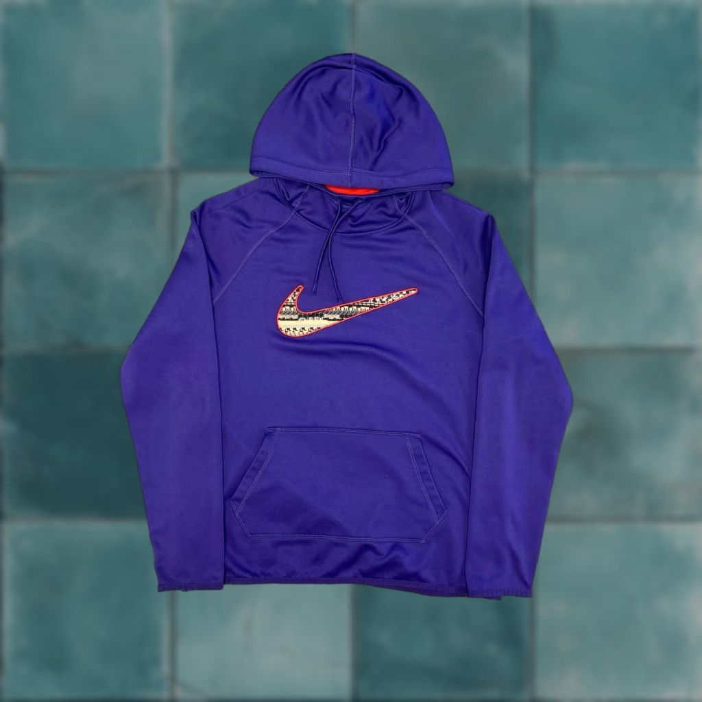 Nike Nike Therma-Fit Purple Orange Womens M Big Swoosh Hooded Sweatshirt Size M / US 6-8 / IT 42-44 - 1 Thumbnail