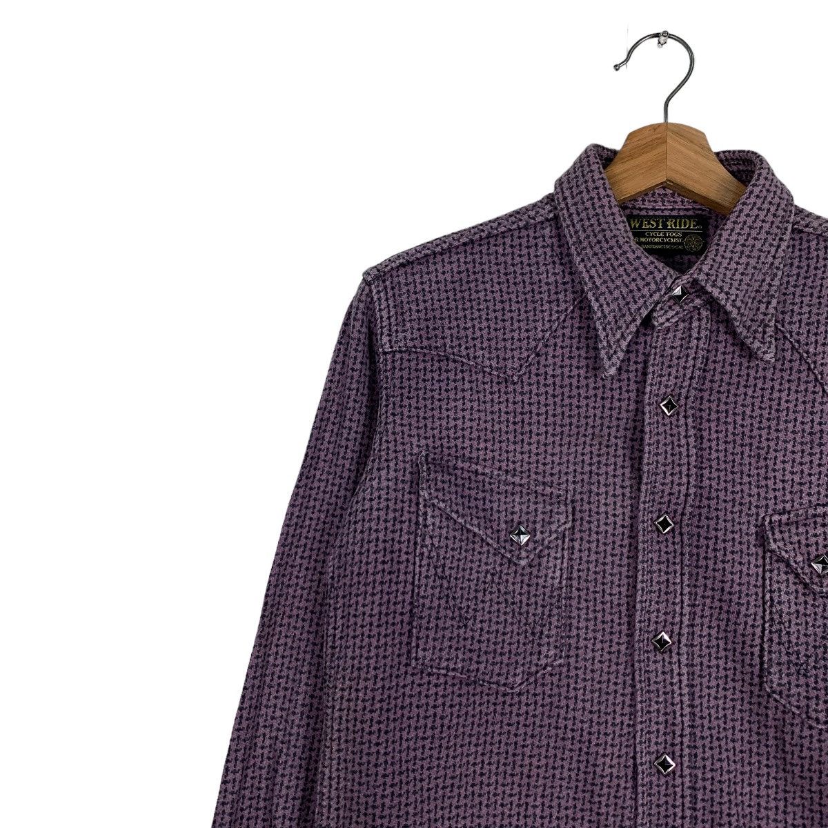 Flannel WEST RIDE Cycle Togs For Motorcyclist Button Shirt #0139-C7 Size US S / EU 44-46 / 1 - 7 Thumbnail
