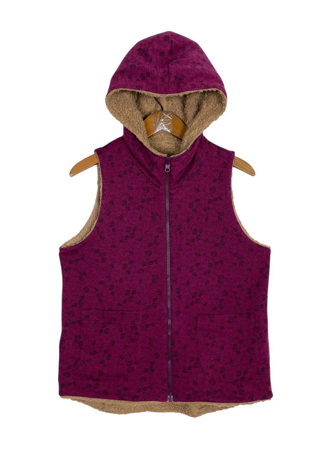 Disney Rare‼️ Disney Winnie The Pooh Reversible Vest Fleece Size S / US 4 / IT 40 - 2 Thumbnail
