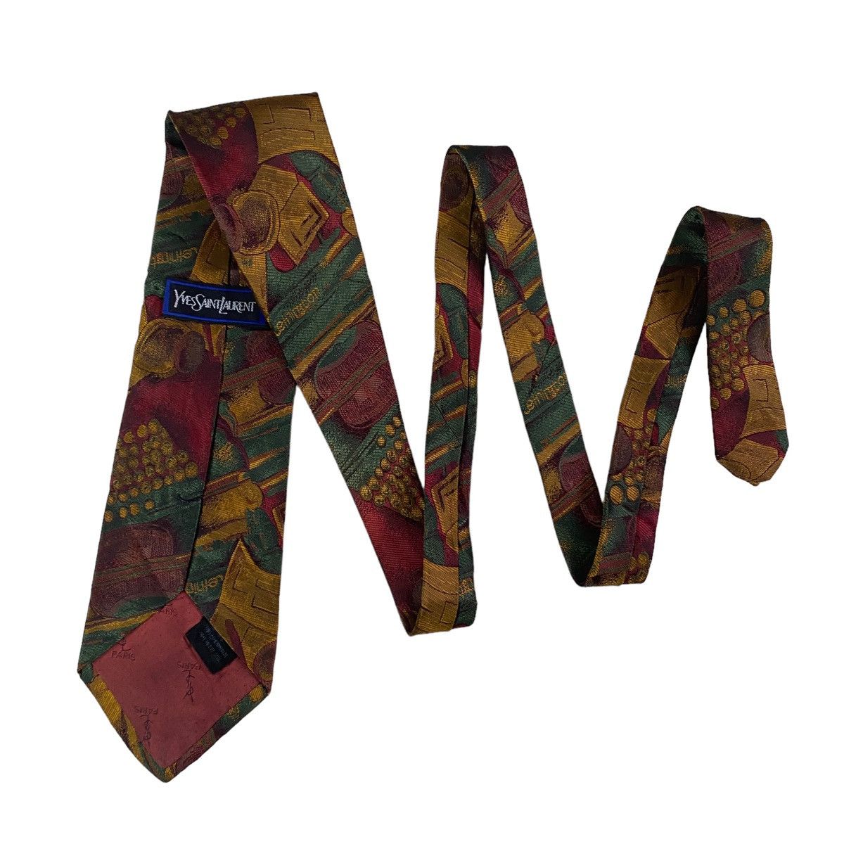 Vintage 💥 VINTAGE YVES SAINT LAURENT Paris neck tie silk ties Size ONE SIZE - 2 Thumbnail