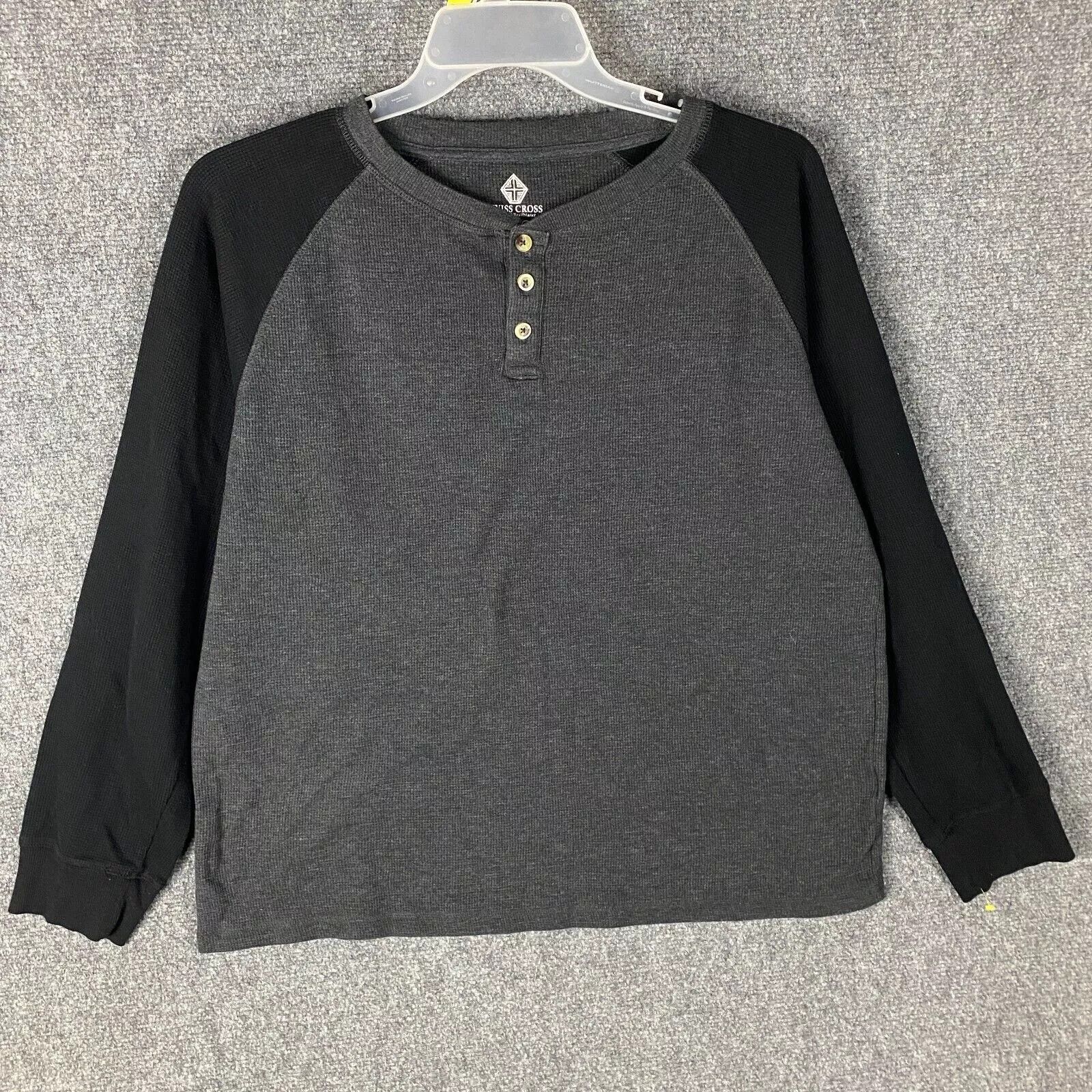 Other Swiss Cross Henley Shirt Men's XL Long Sleeve Waffle Knit Size US XL / EU 56 / 4 - 1 Thumbnail