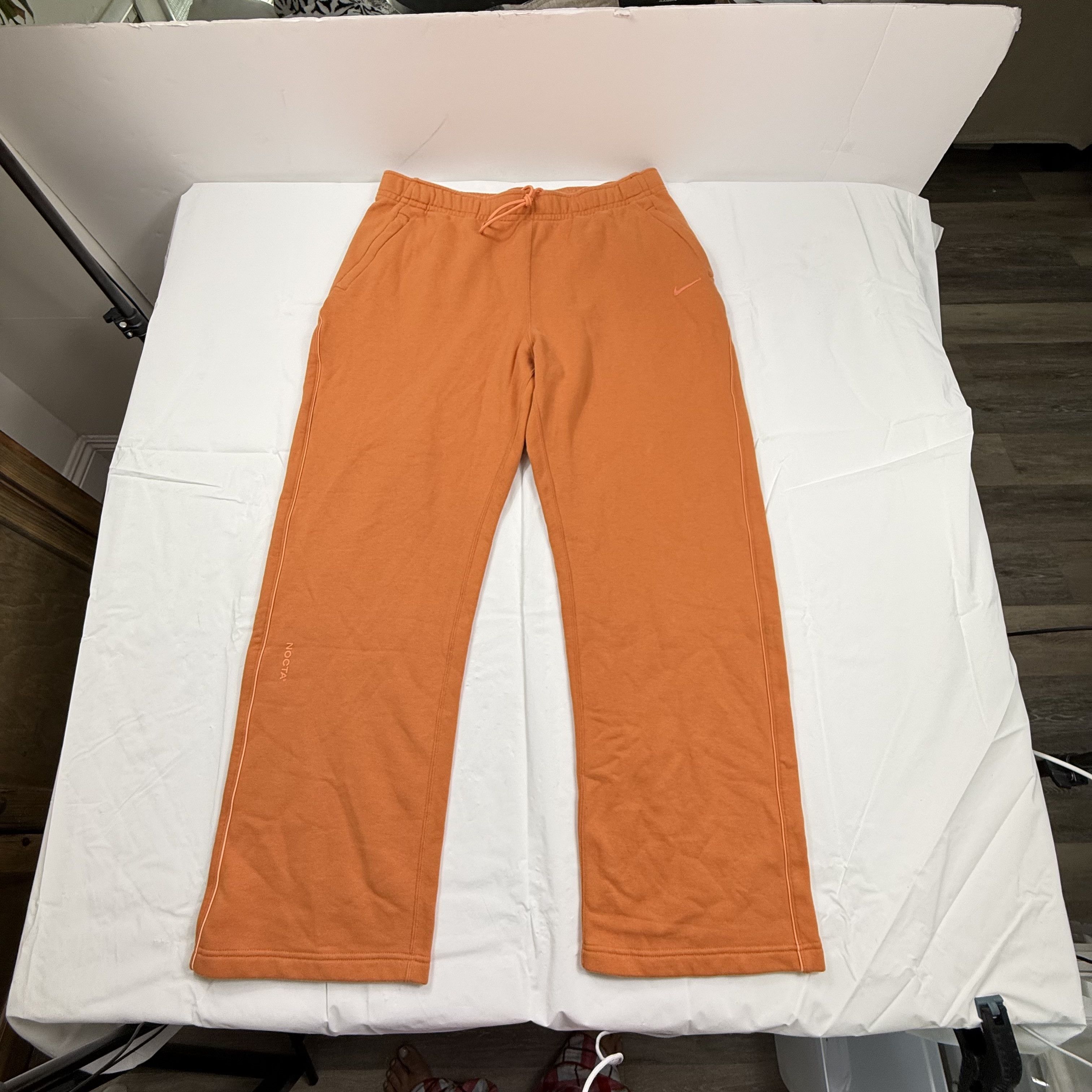NOCTA × Nike Nike NOCTA Sunset Sweatpants Orange Wide Leg Fleece Joggers Size US 43 - 1 Thumbnail