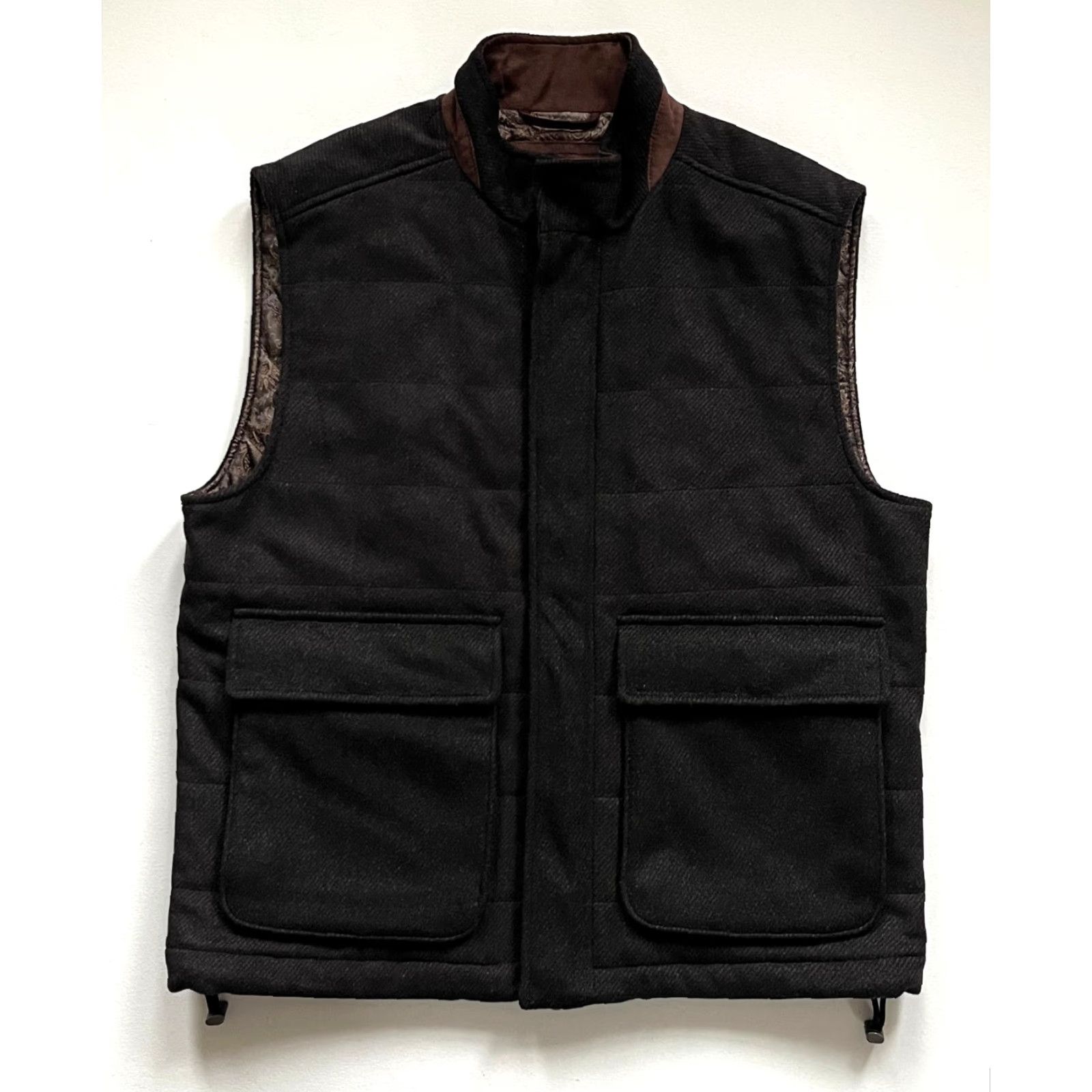 Robert Talbott VINTAGE Robert Talbott Mariposa Vest Wool Cashmere Full Zip Mens M Brown Solid City Classic Designer Size US M / EU 48-50 / 2 - 3 Thumbnail