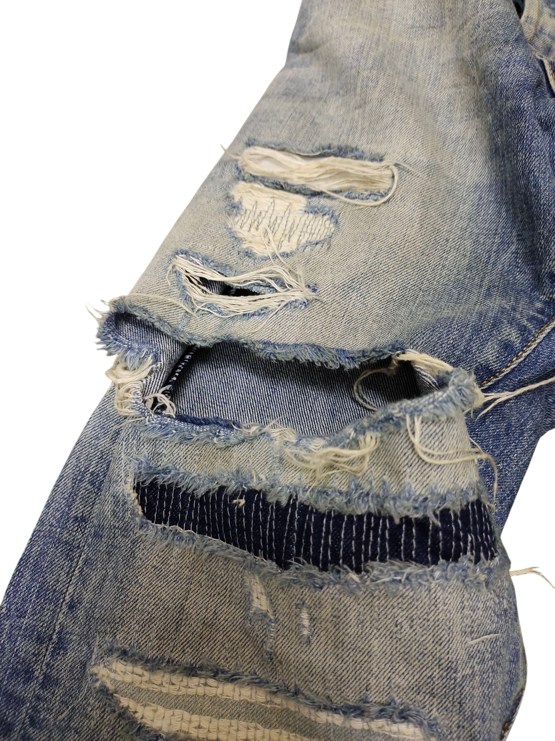 Scotch & Soda Vintage Y2k Scotch & Soda Clawmark Distress Faded Jeans Size US 30 / EU 46 - 17 Thumbnail
