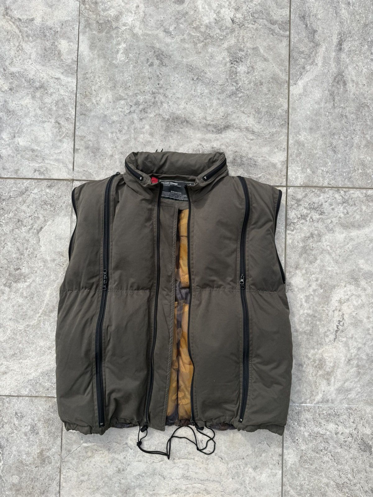 291295=Homme 291295 Homme Vertical Zip Puffer Jacket Size US L / EU 52-54 / 3 - 3 Thumbnail