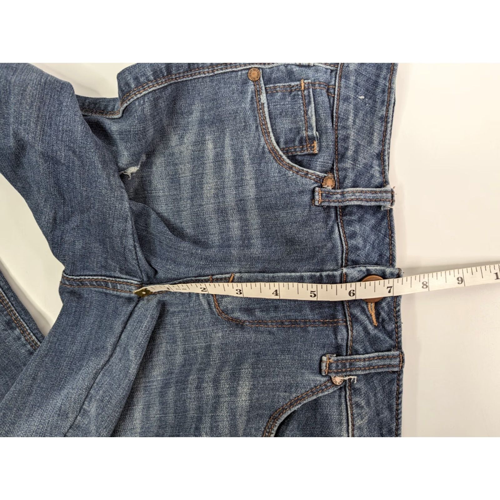 Vintage 1822 Denim Jeans Womens Size 25 Medium Wash Blue Distressed Skinny Denim Regular Fit 1822 Denim Womens Boys Girls? Size 42" / US 20 - 7 Thumbnail