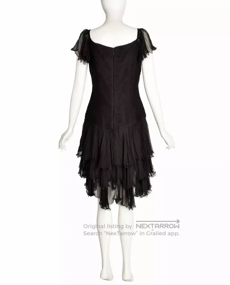 Valentino Valentino Silk black pleated dress Size S / US 4 / IT 40 - 5 Thumbnail