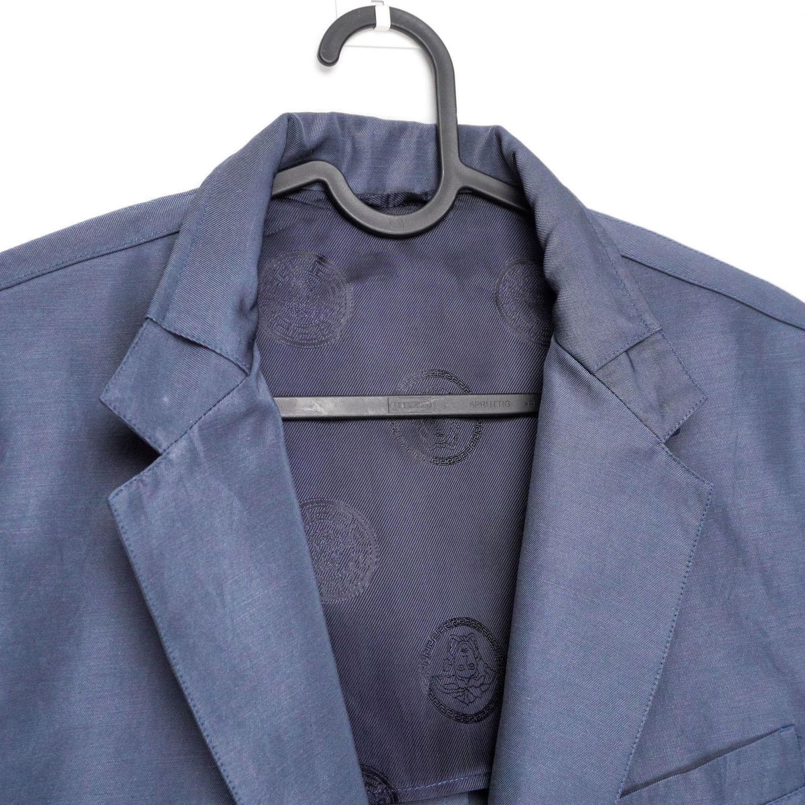 Versace Gianni Versace Medusa Greca Logo Linen Blend Blazer Jacket Size US L / EU 52-54 / 3 - 6 Thumbnail