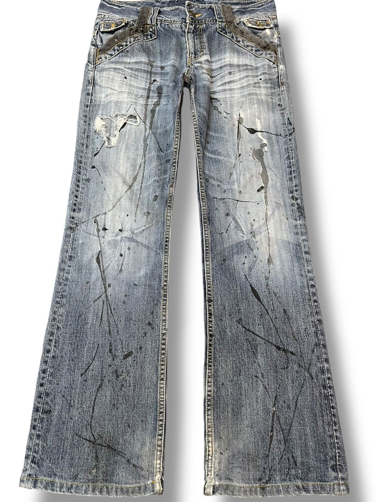 Hysteric Glamour Vintage Oririn Flare Paint Splatter Grunge Distressed Denim Size US 32 / EU 48 - 1 Thumbnail