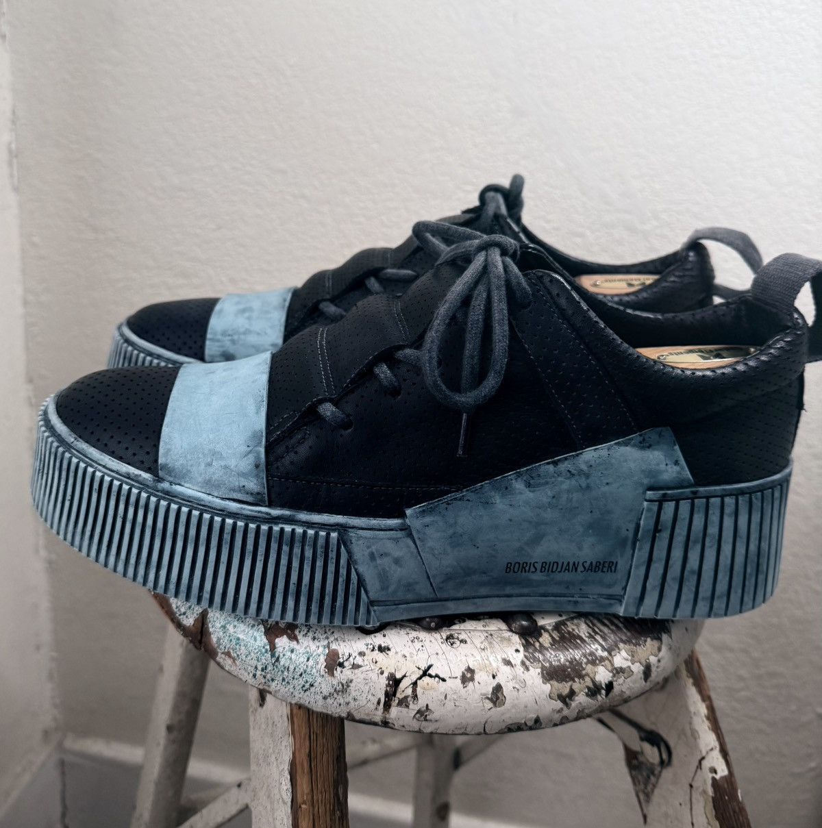 Boris Bidjan Saberi Bamba 2.1 Black low top sneaker Size US 12 / EU 45 - 4 Thumbnail