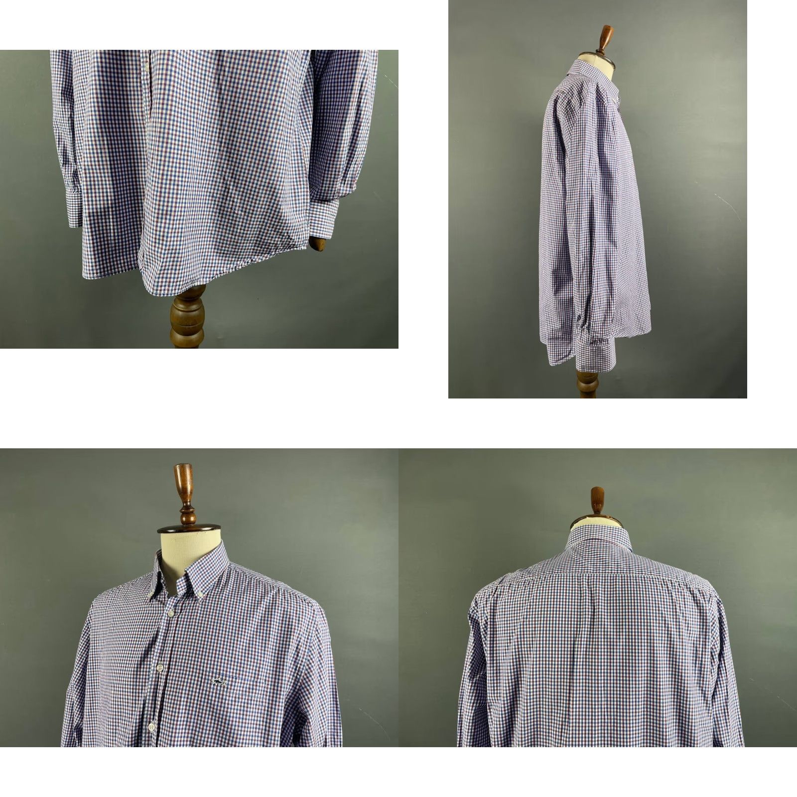 Paul & Shark Paul & Shark Mens Button-Down Shirt Size 44 Multicolor Gingham Check Long Sleeve Size US XXL / EU 58 / 5 - 8 Thumbnail