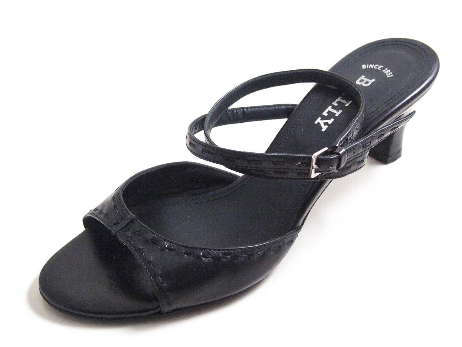 Bally Bally Mid Heel Sandals Black Leather US 5.5 EU 36 Size US 5.5 / IT 35.5 - 1 Thumbnail