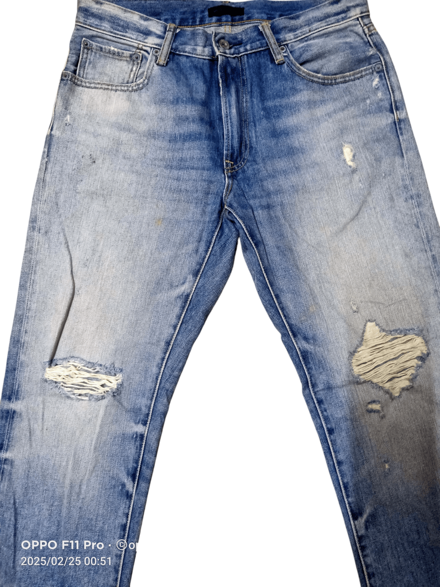 If Six Was Nine × Japanese Brand × Uniqlo Uniqlo Denim Blacktag Distressdenim Size US 32 / EU 48 - 14 Thumbnail