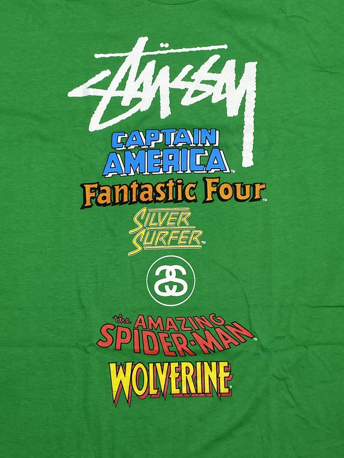 Stussy Marvel X Stüssy World Tour T-shirt, size XL, green new Size US XL / EU 56 / 4 - 4 Thumbnail