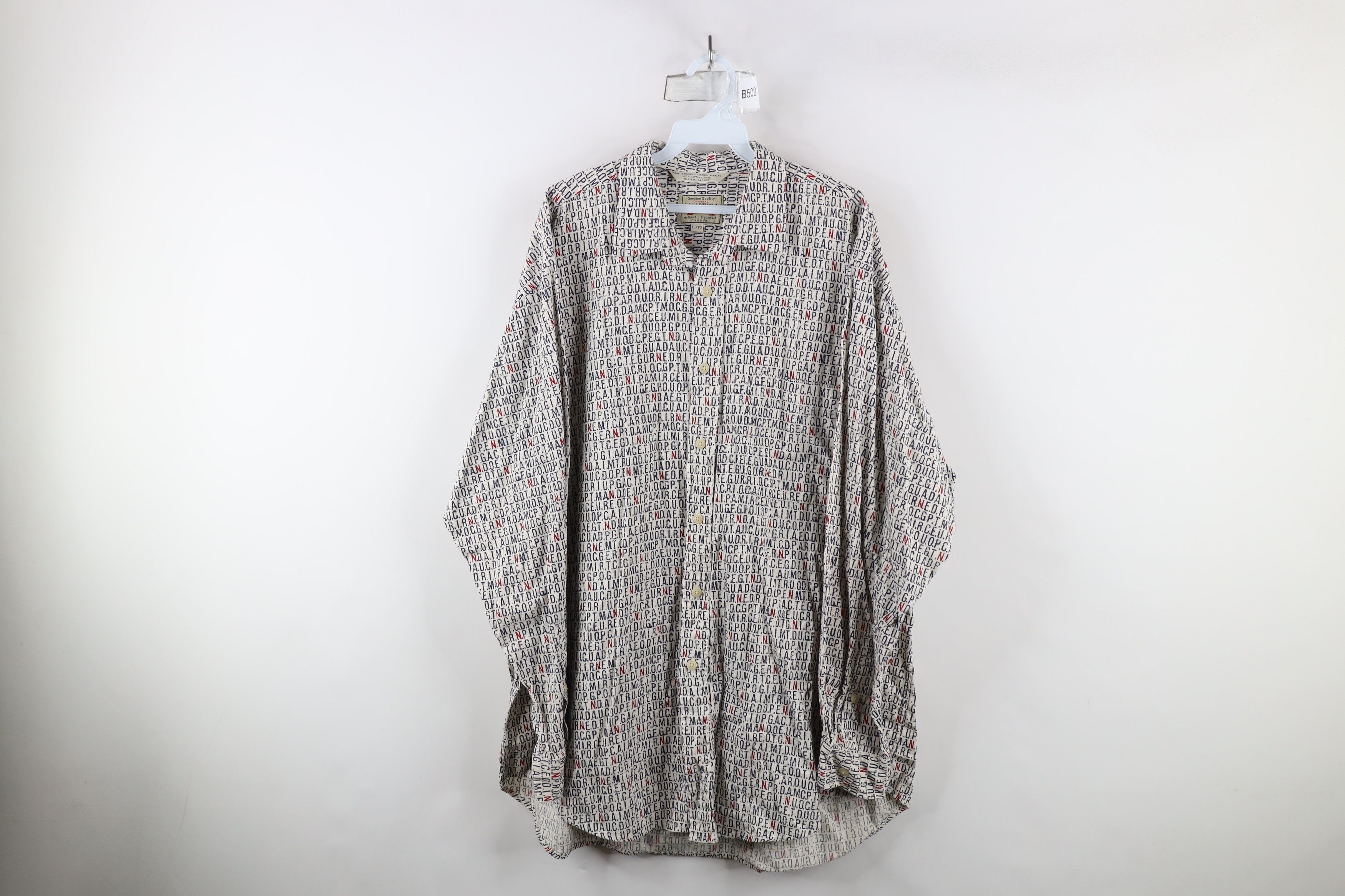 Nautica × Vintage Vintage 90s Nautica All Over Print Button Down Shirt Size US XL / EU 56 / 4 - 1 Thumbnail