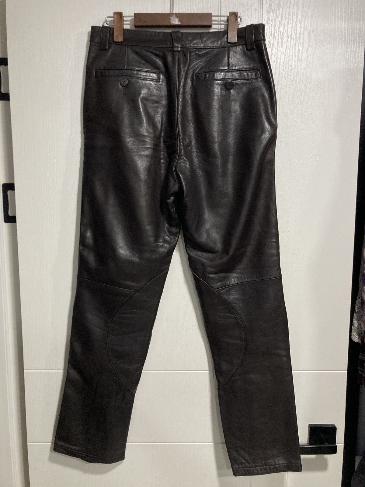 Issey Miyake 1996AW Issey Miyake Leather Biker Pants Archive Size US 33 - 6 Thumbnail