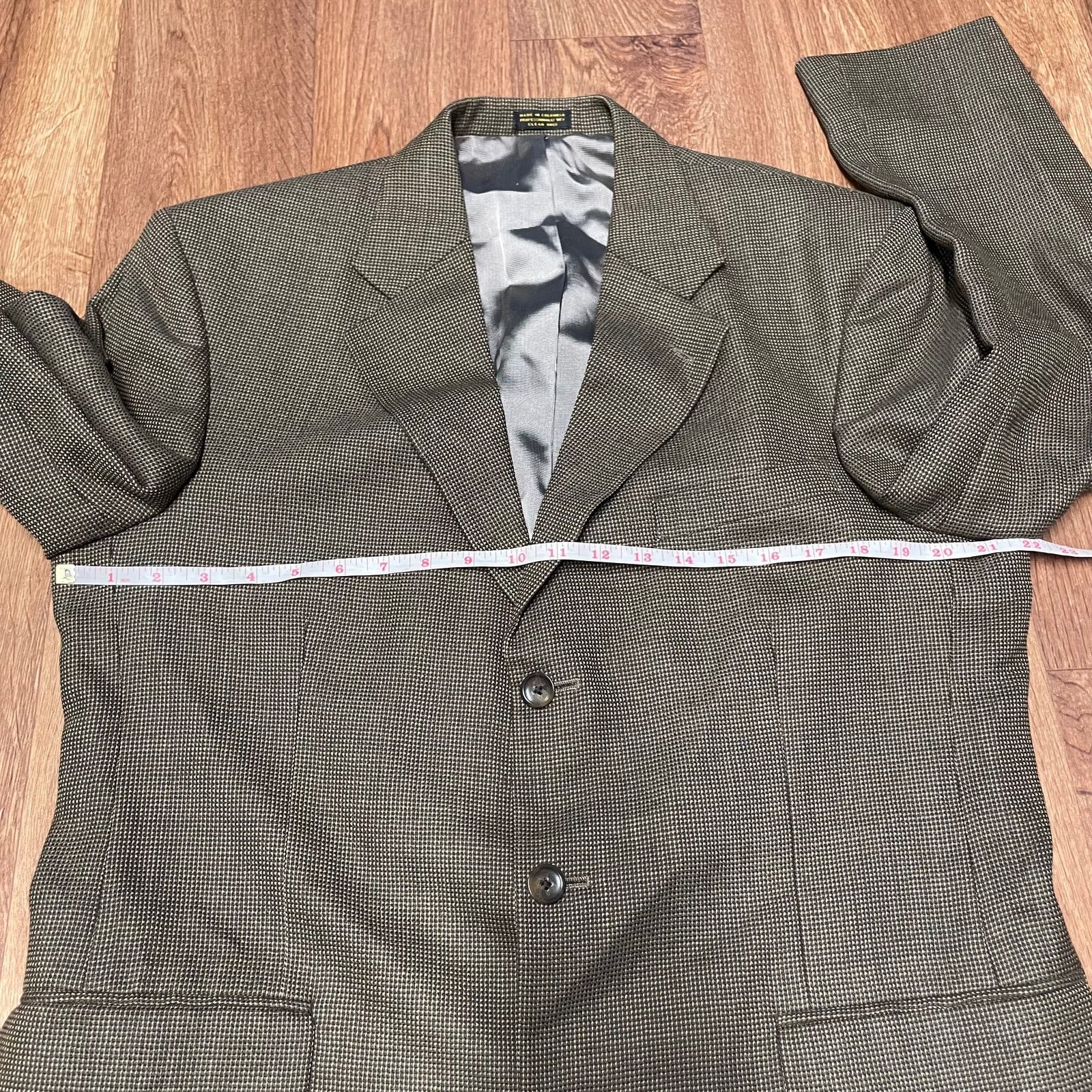 Oscar De La Renta Oscar de la Renta Brown Tweed Suit Jacket Blazer 42R Wool Size 42R - 9 Thumbnail