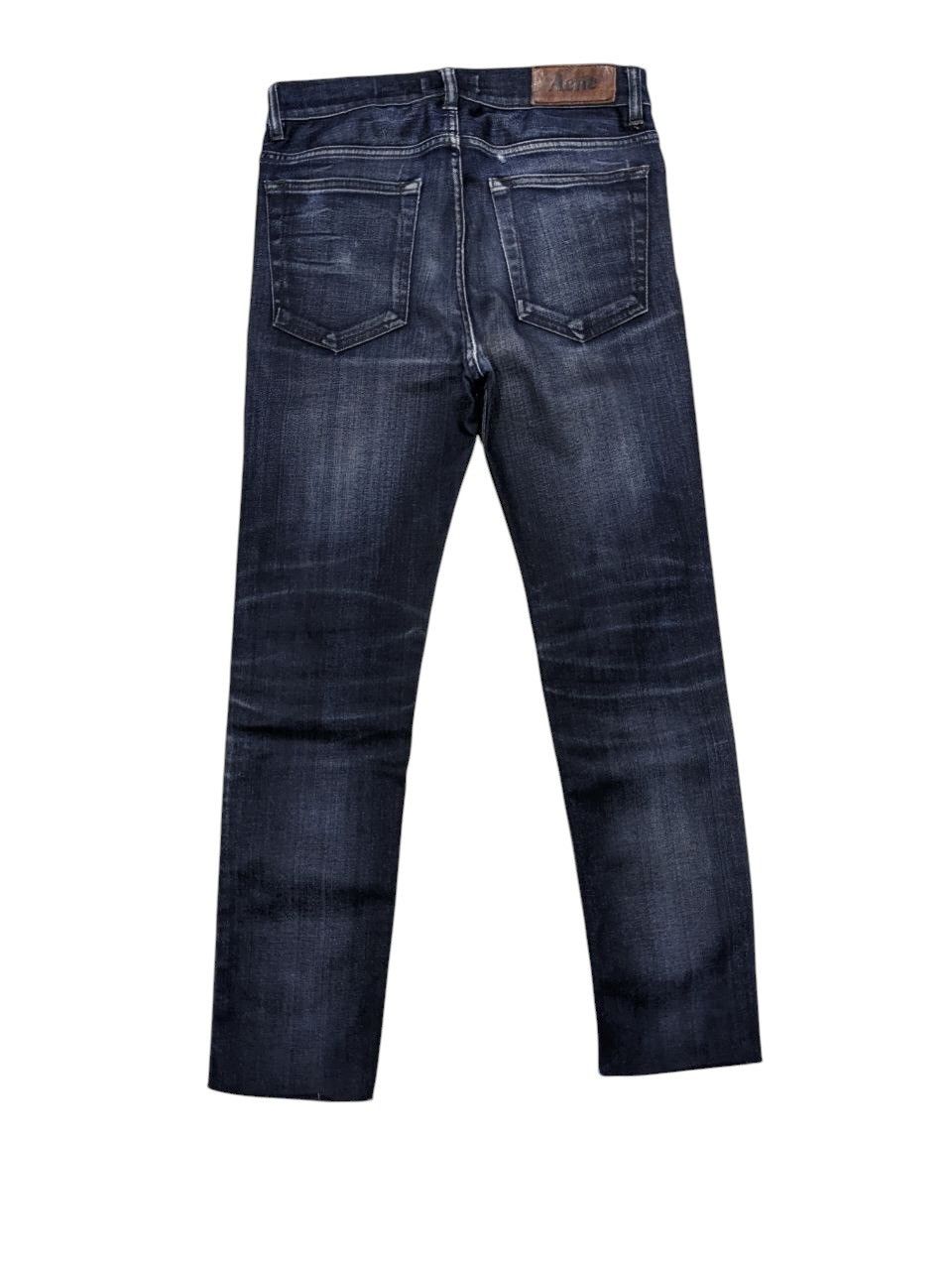 Acne Studios DARK WASH RAW FRAYED HEMLINES ACNE STUDIOS DISTRESSED JEANS Size US 28 / EU 44 - 2 Thumbnail